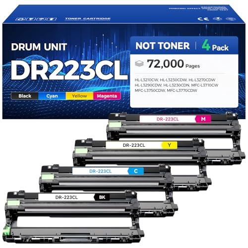DR223CL Drum Unit Set 4-Pack High Yield Printer Replacement Compatible for Brother DR223 DR-223CL Imaging Drum HL-L3270CDW HL-L3210CW MFC-L3770CDW HL-L3290CDW MFC-L3750CDW L3710CW L3230CDW L3230CDN